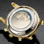 POEDAGAR Stainless Steel Tourbillon